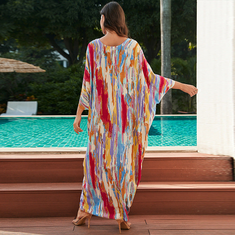 Cotton Dresses, Vacation Beach Jackets, Loose Robes, Bikini Cover-ups