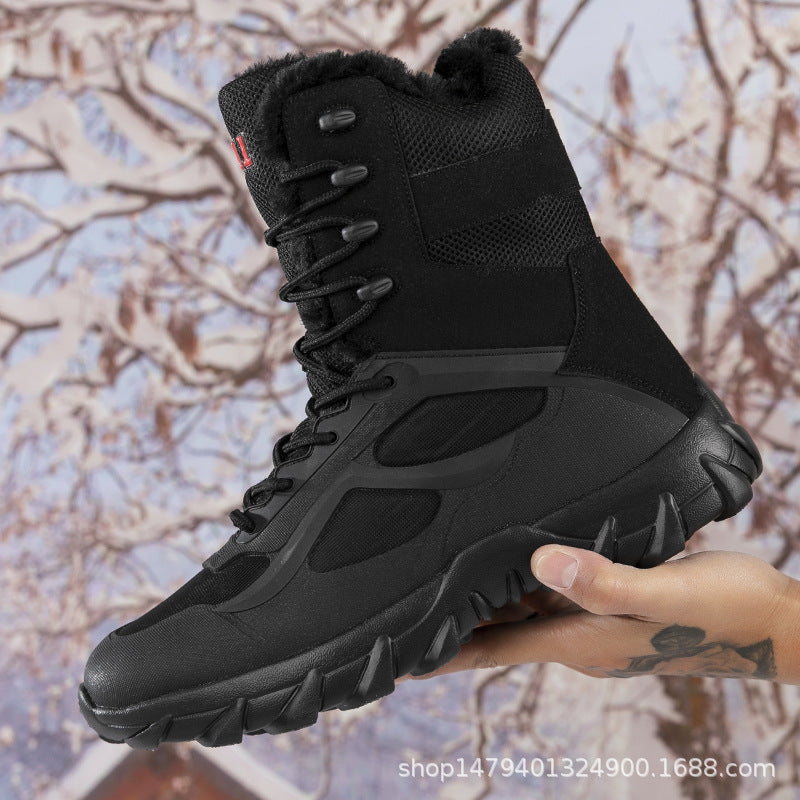 Women's winter trekking boots with insulating fleece lining and slip-resistant tread sole Ivyshape