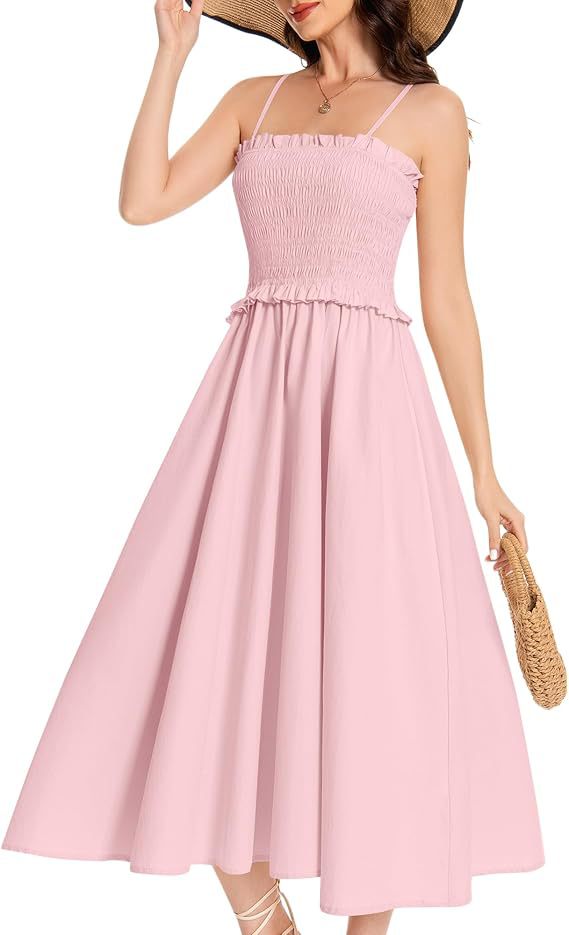 Women's maxi dress with elastic top and flowing skirt Ivyshape