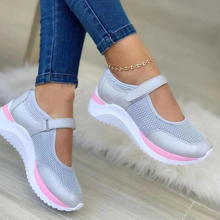 Women's Comfortable Mesh Sneakers with Adjustable Strap Ivyshape
