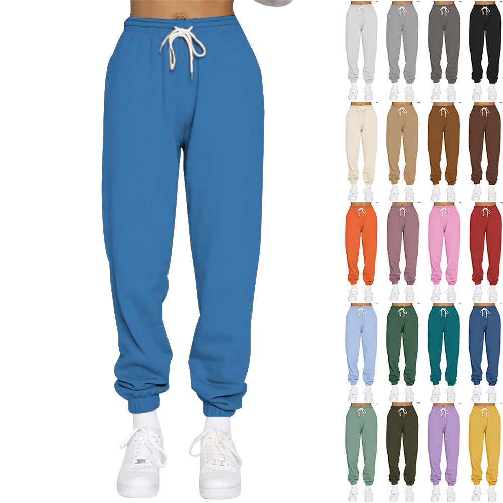Ladies comfortable jogging pants with adjustable waistband and elastic cuffs Ivyshape