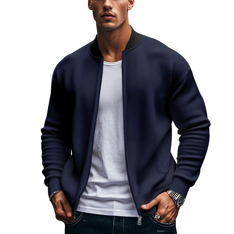 Men's sporty bomber jacket with high collar Ivyshape