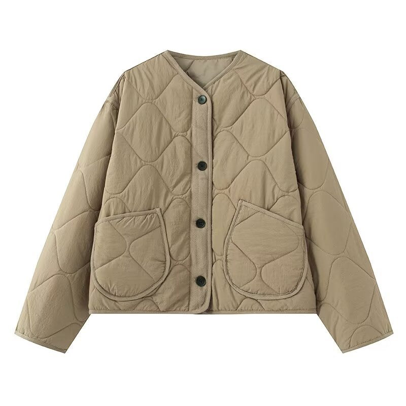Femme Padded Button-Up Jacket IvyShape