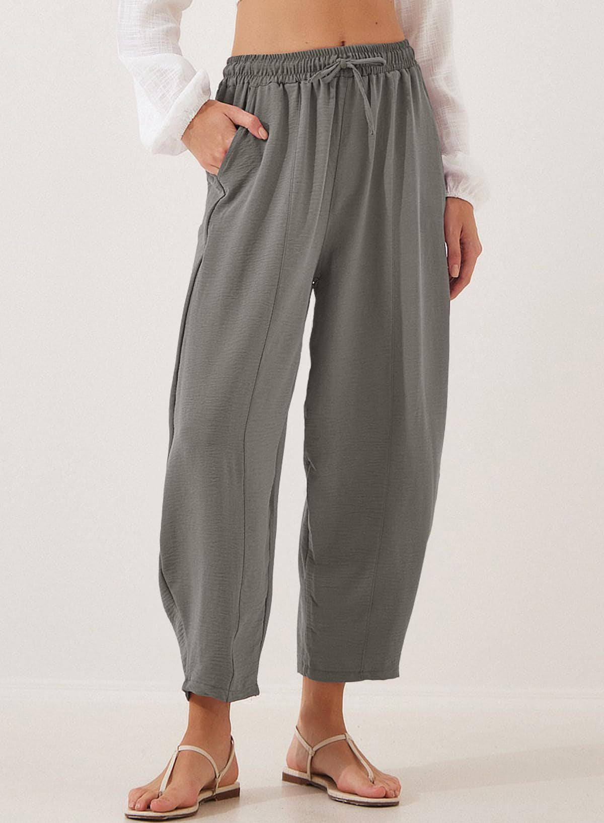 Women's Loose Fit Light Trousers Ivyshape