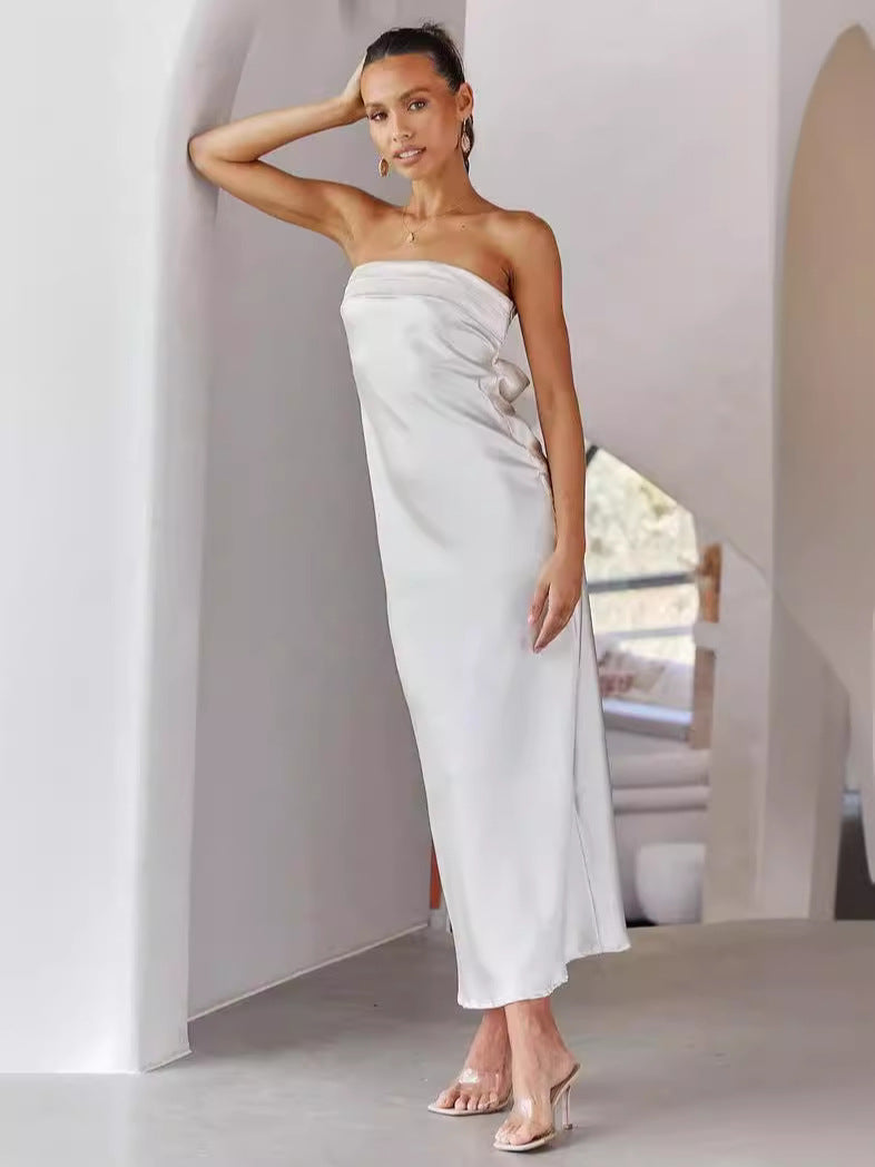 Women Elegant Strapless Evening Dress Ivyshape