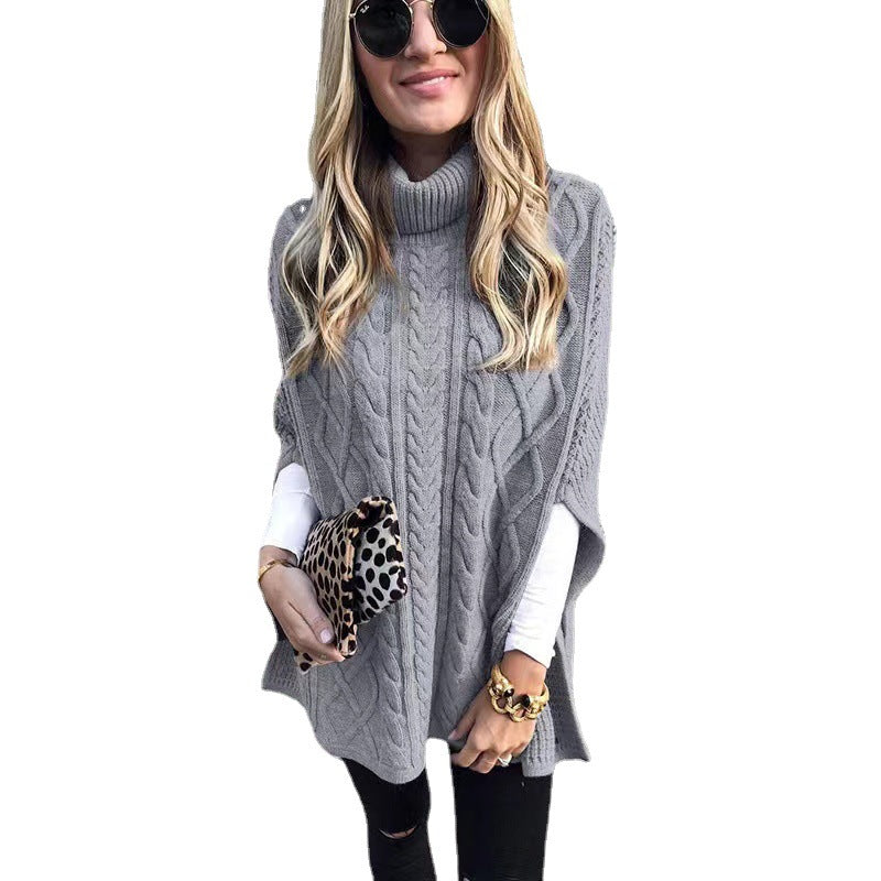 IvyShape | High Neck Street Fashion Loose Sweater