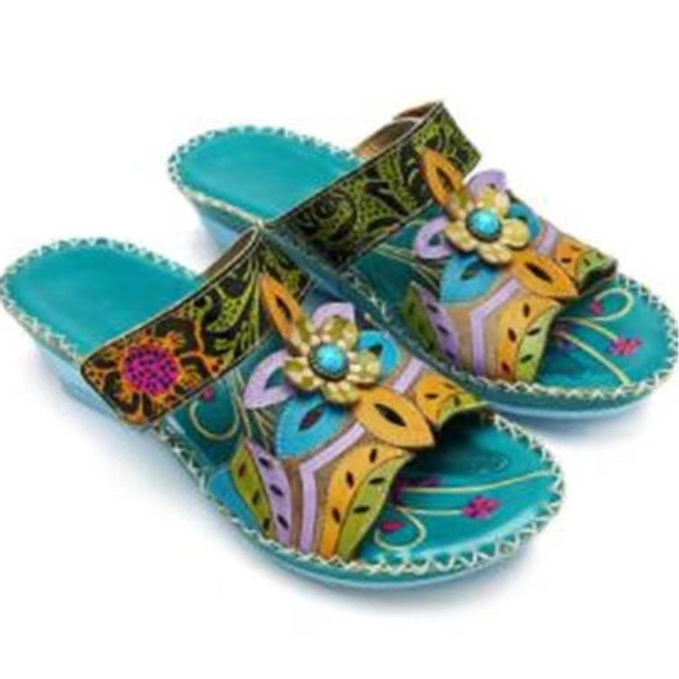 Women's Strappy Sandals with Floral Accents and Ergonomic Footbed Technology Ivyshape