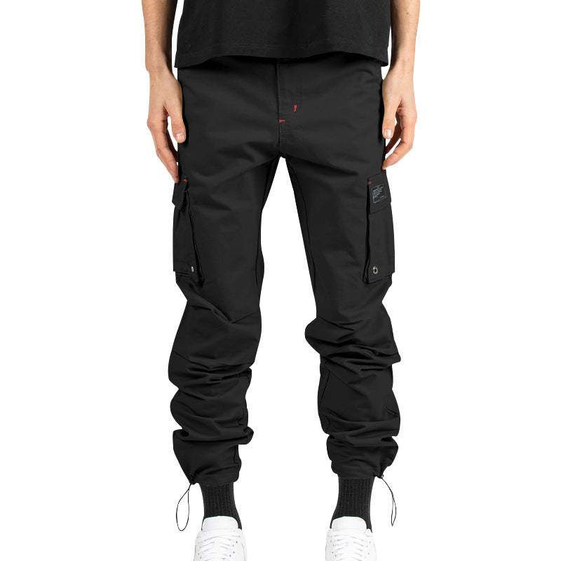 Men's cargo pants with multifunctional pockets and adjustable drawstring Ivyshape