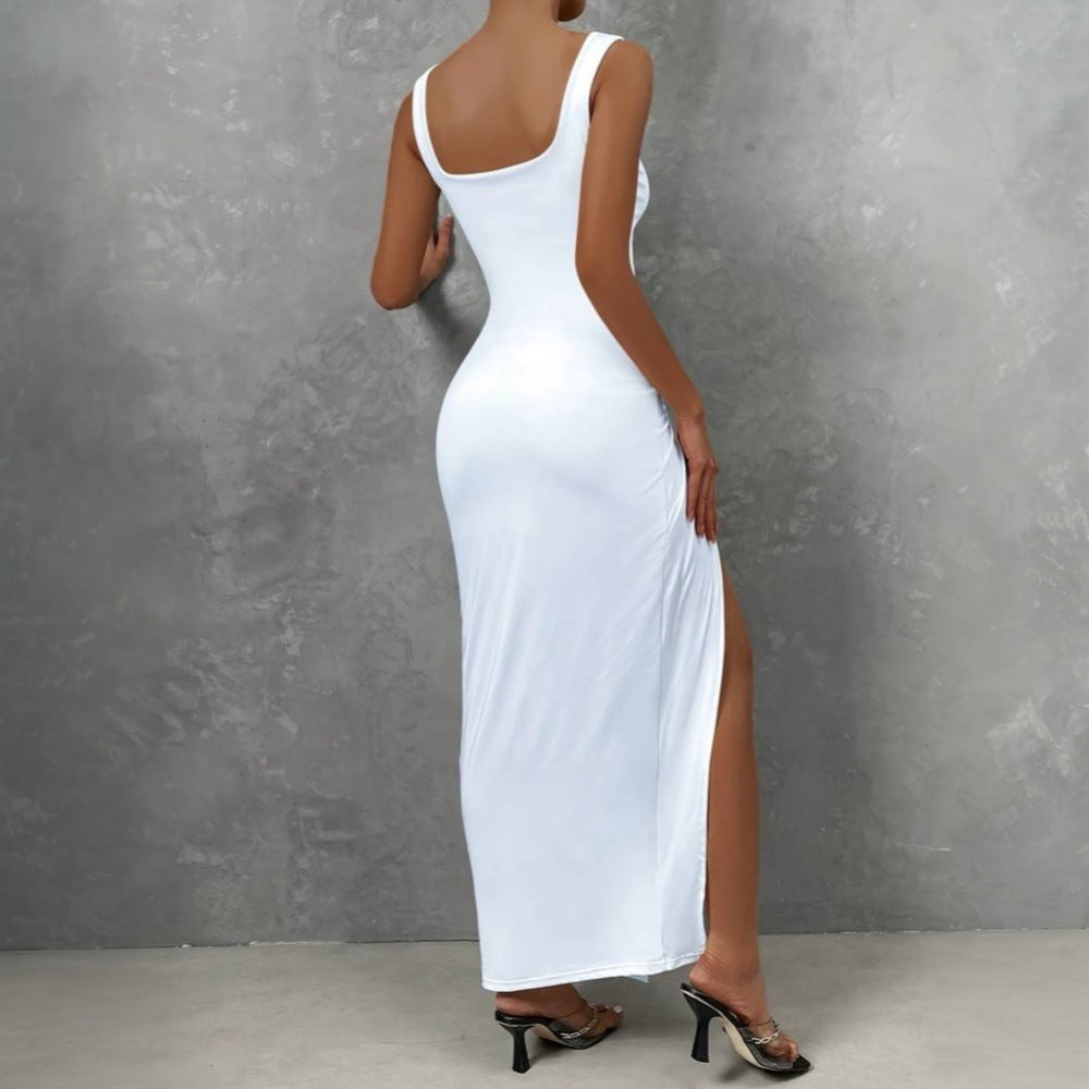 IvyShape | Versatile Slim Hollow Mid Length Dress