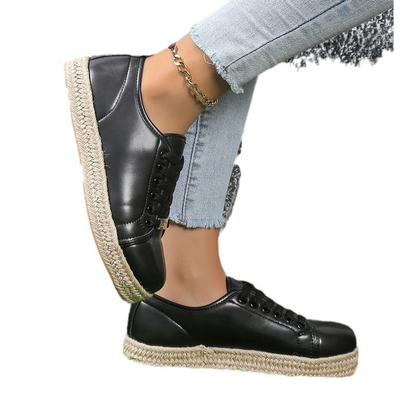 Ladies modern and comfortable sneakers with espadrille sole Ivyshape