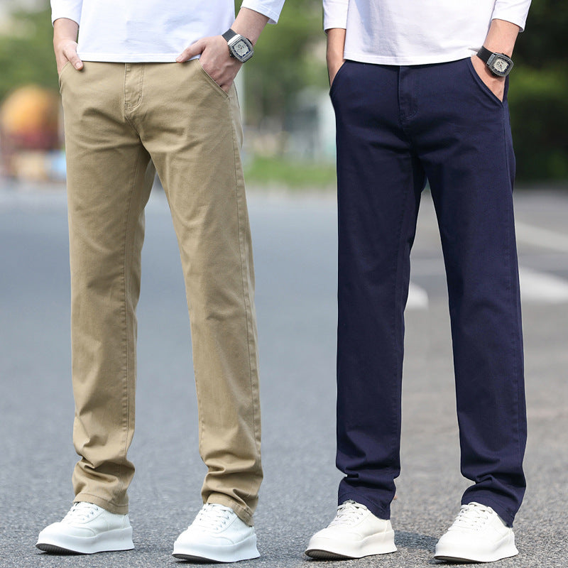 Men's chinos with a slim fit and elastic waistband Ivyshape