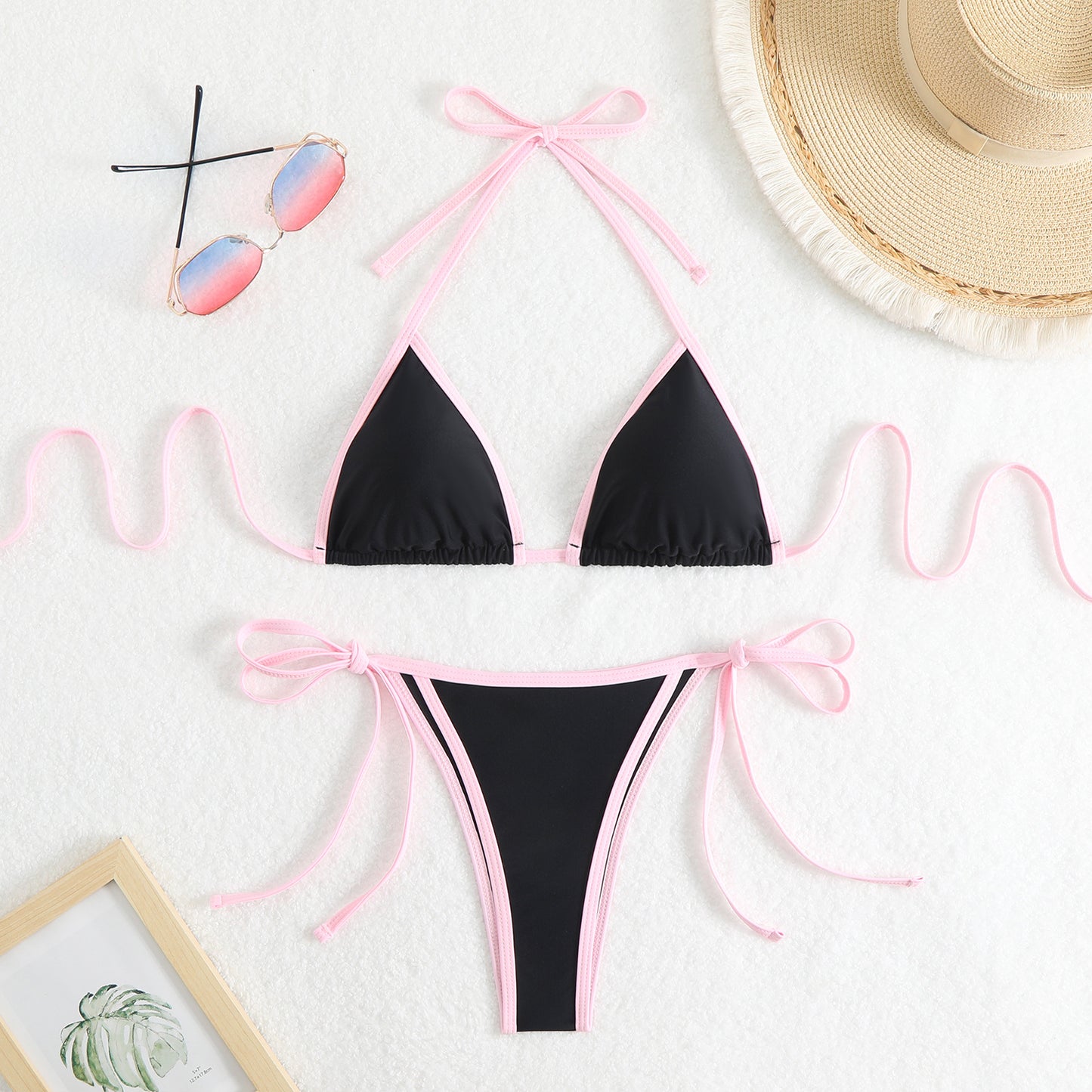 Women Minimalist Triangle Bikini Set Ivyshape