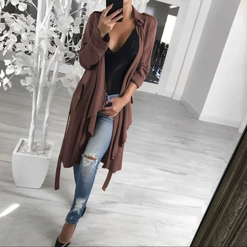 Women's fashionable trench coat Ivyshape