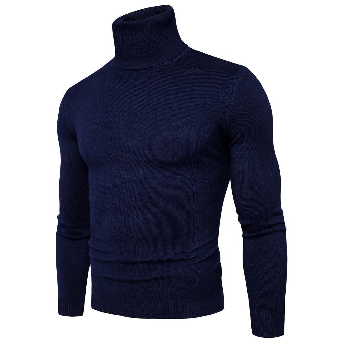 Men's turtleneck sweater made of soft merino wool Ivyshape