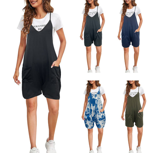 Ladies trendy overall with practical pockets Ivyshape