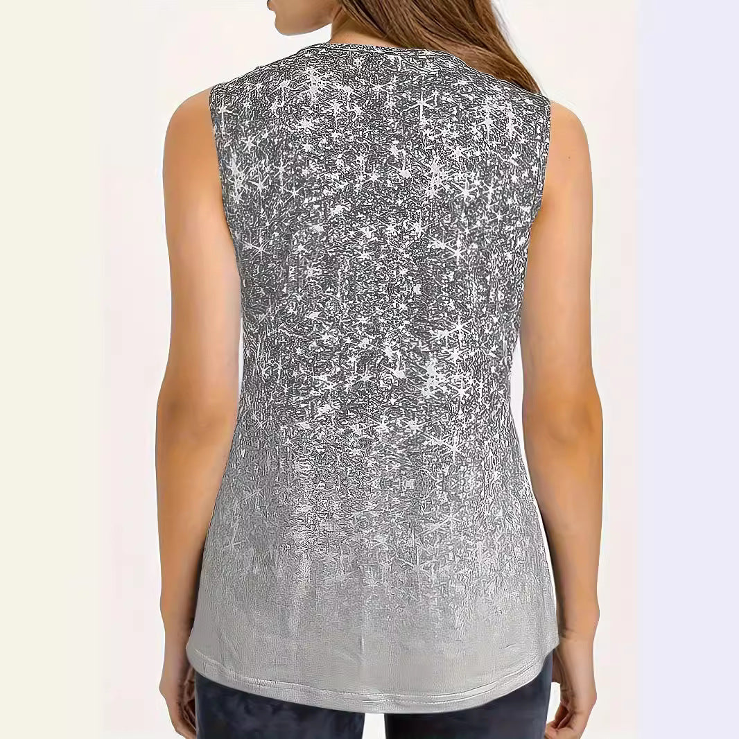 Women Ombre Glitter Detail Tank Top Ivyshape