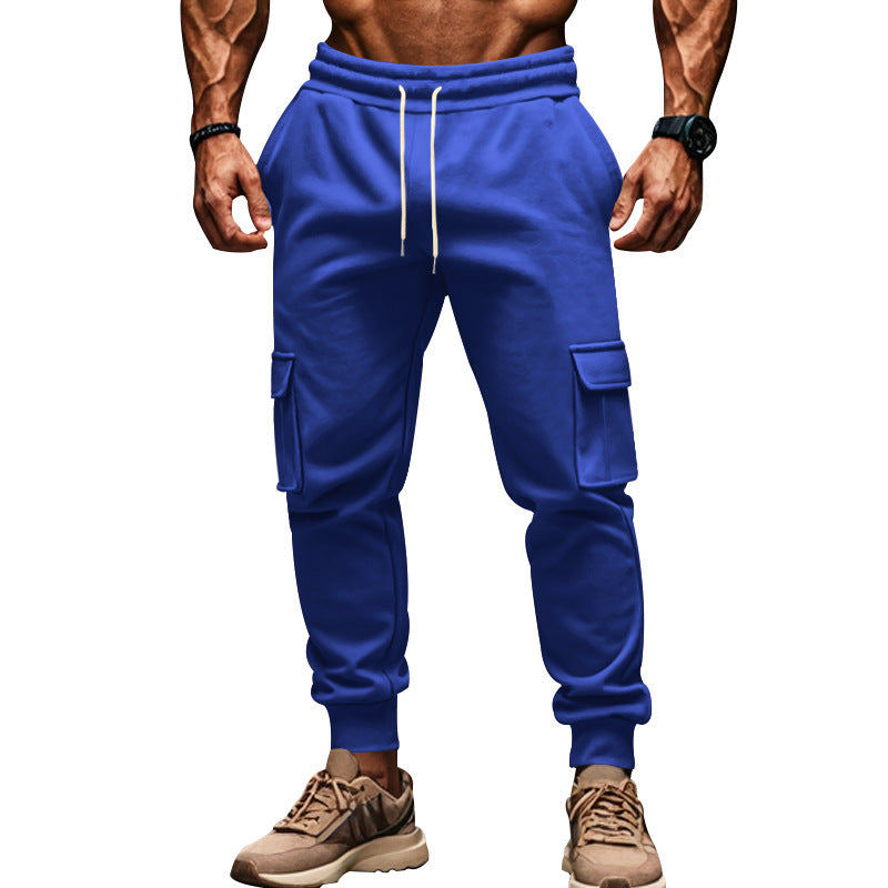 Men's cargo leisure pants with adjustable waistband and functional pockets Ivyshape