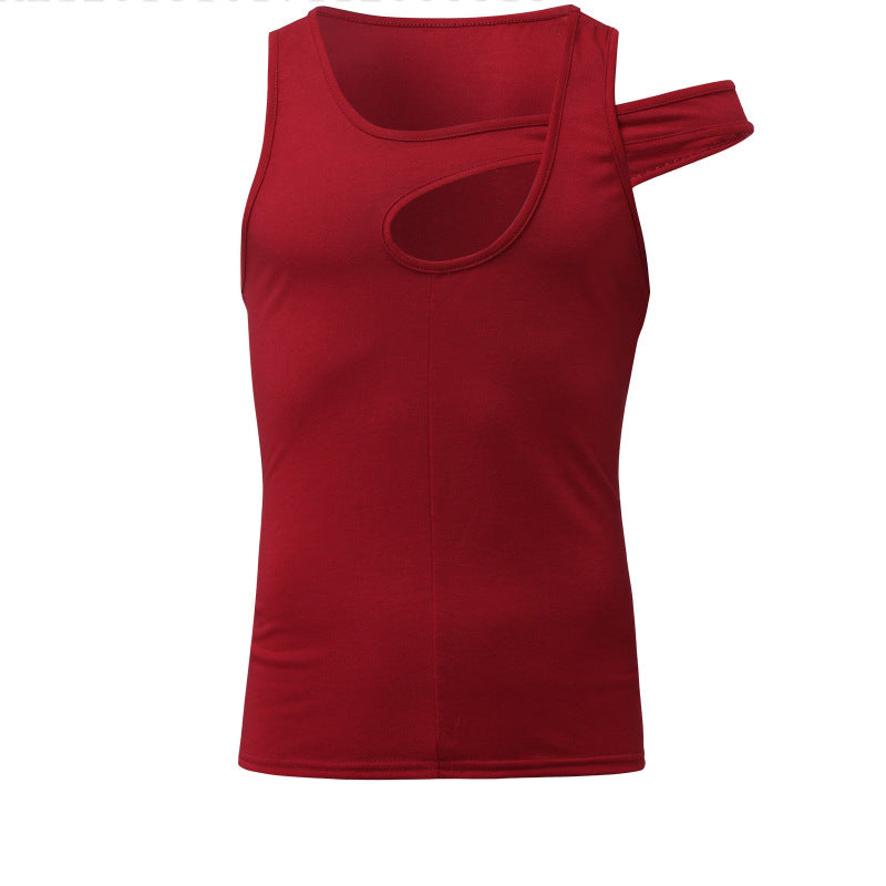 Men's Sports Sleeveless Tank Top with Creative Design Ivyshape