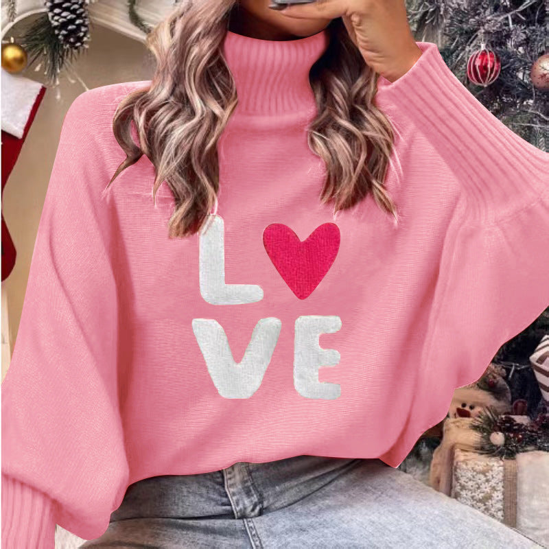 IvyShape | Valentine's Day Batwing Sleeve Knitted Top