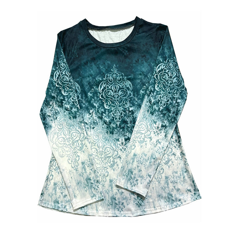 Ivyshape | Printed Loose Sweater Top