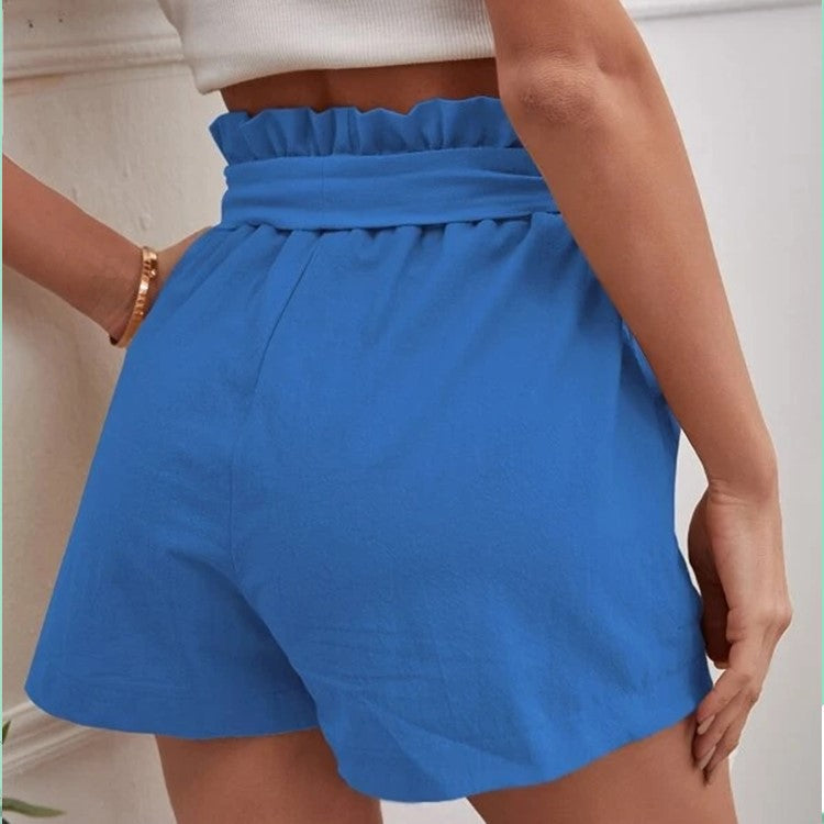 Women High-Waisted Shorts with Tied Detail Ivyshape