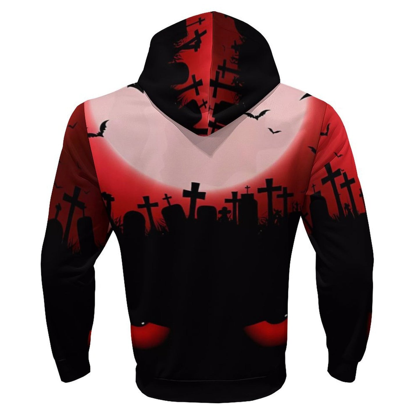 Men's hoodie with creative Halloween design and loose fit Ivyshape