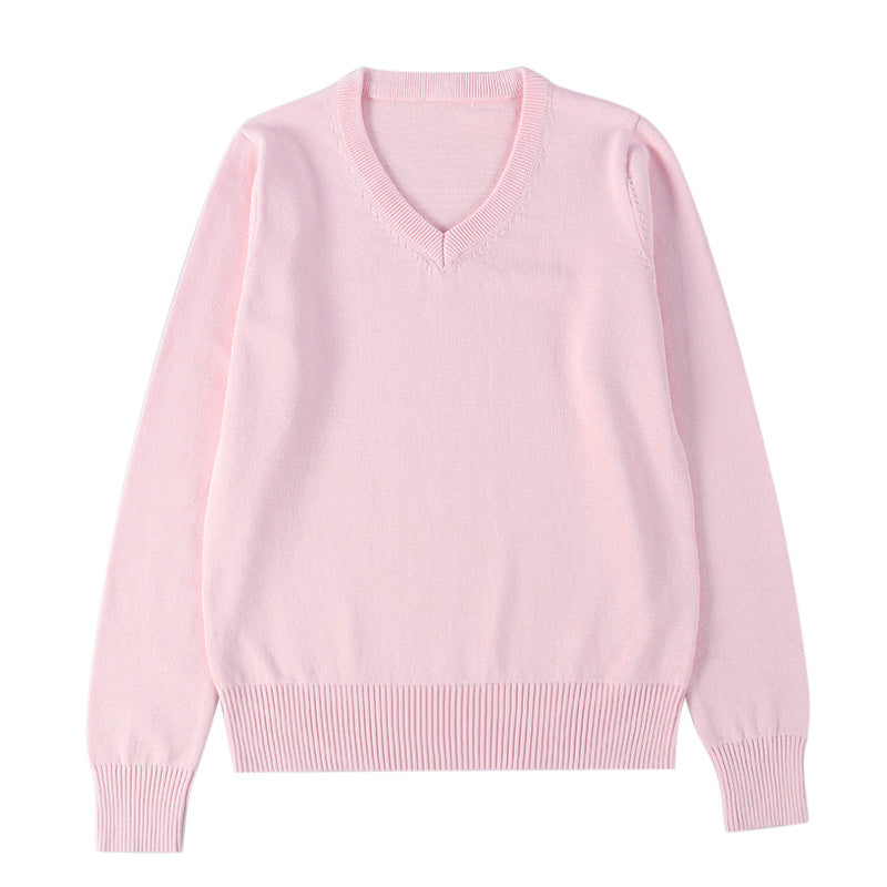 Women V-Neck Knit Sweater Ivyshape