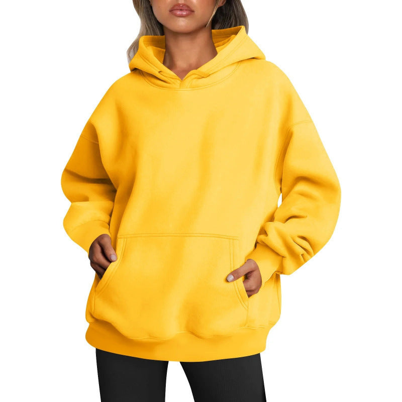Women's Plus Size Hoodie with Practical Pockets and Casual Cut Ivyshape