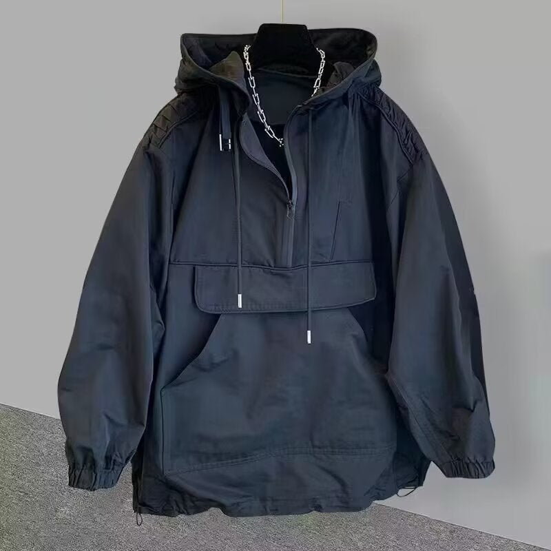 Women's Casual Anorak Jacket with Adjustable Hood System and Generous Pocket Ivyshape