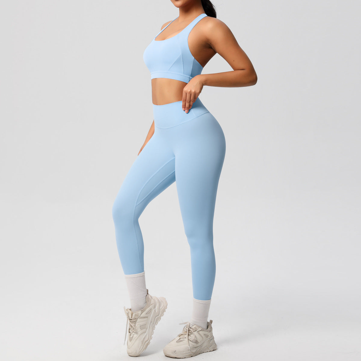 Ladies Sports Bra and High-Performance Leggings Set with Breathable Design Ivyshape