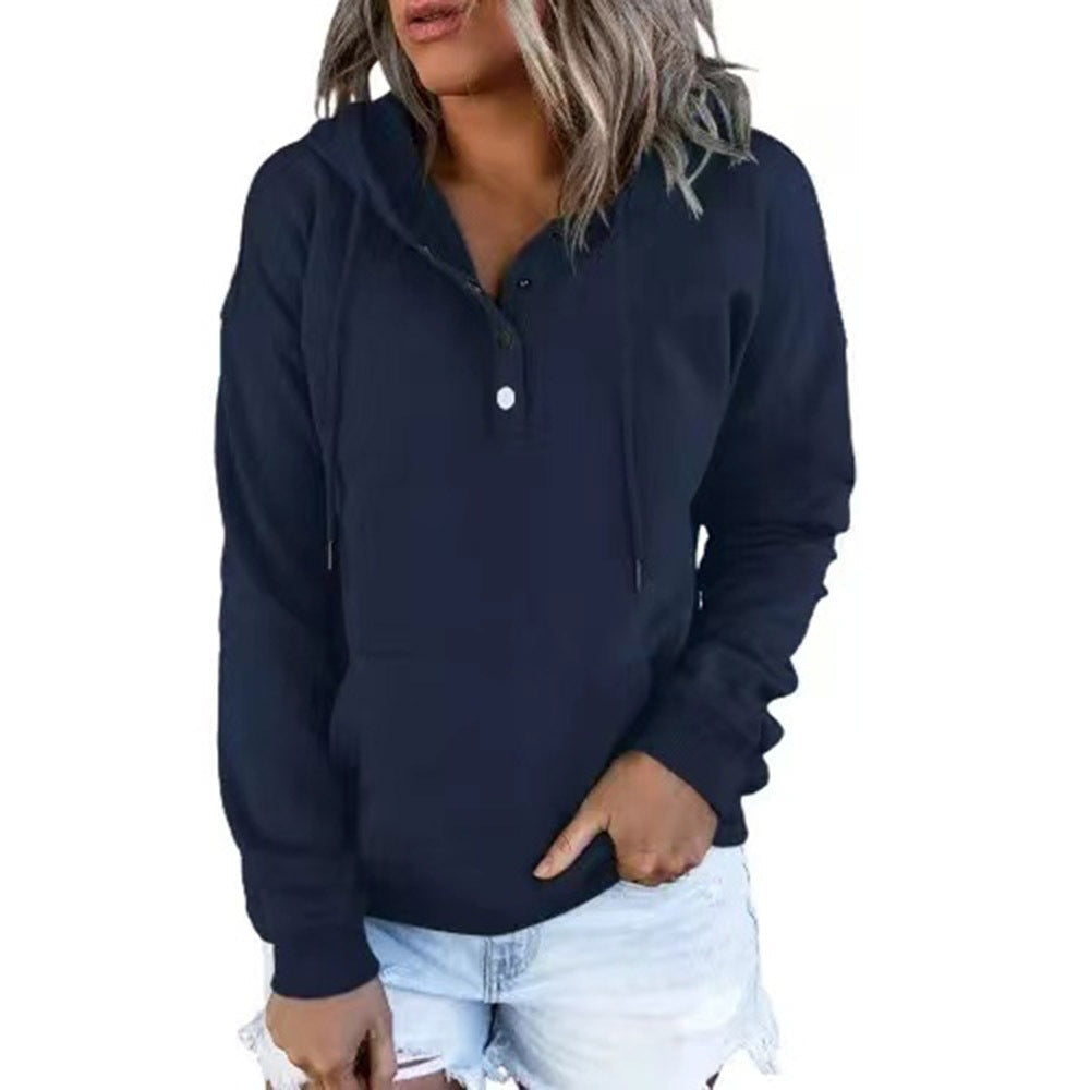 IvyShape | Casual Hooded Drawstring Pocket Sweatshirt