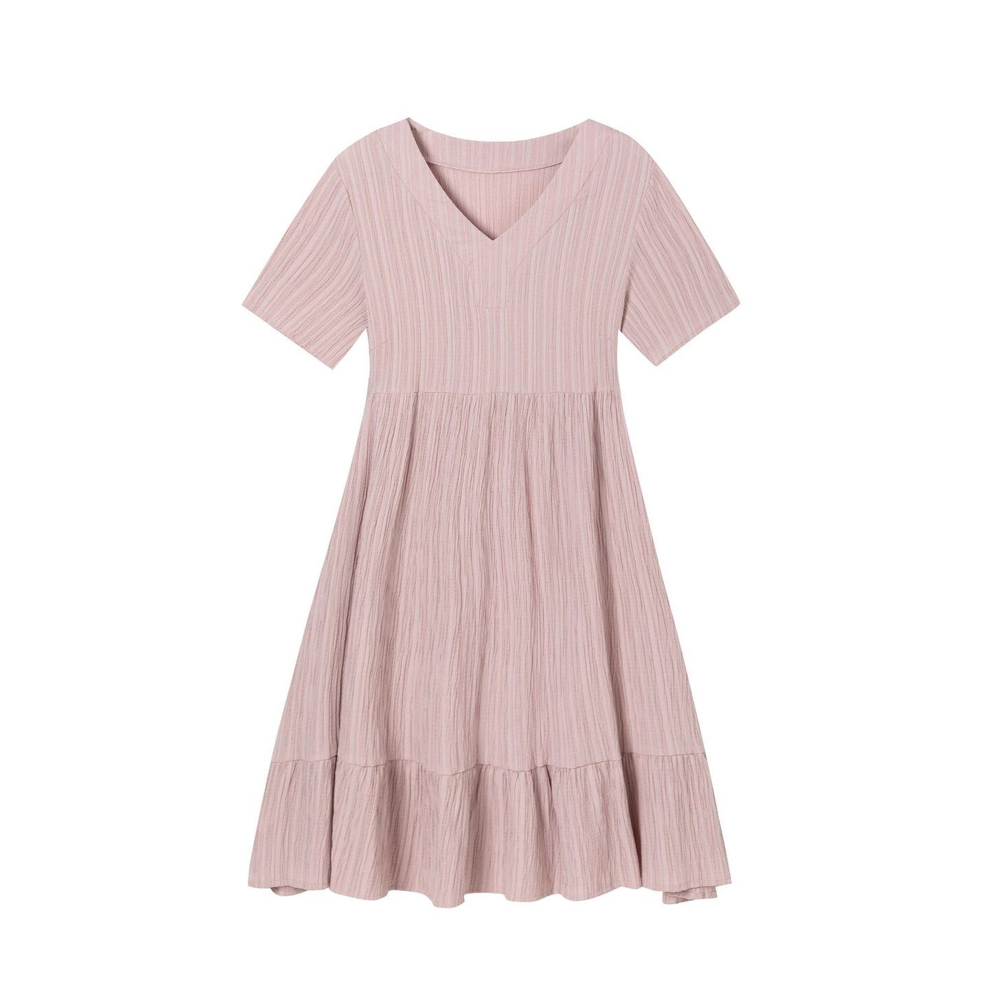 IvyShape | Flowing Waist-Tied Casual Short Dress