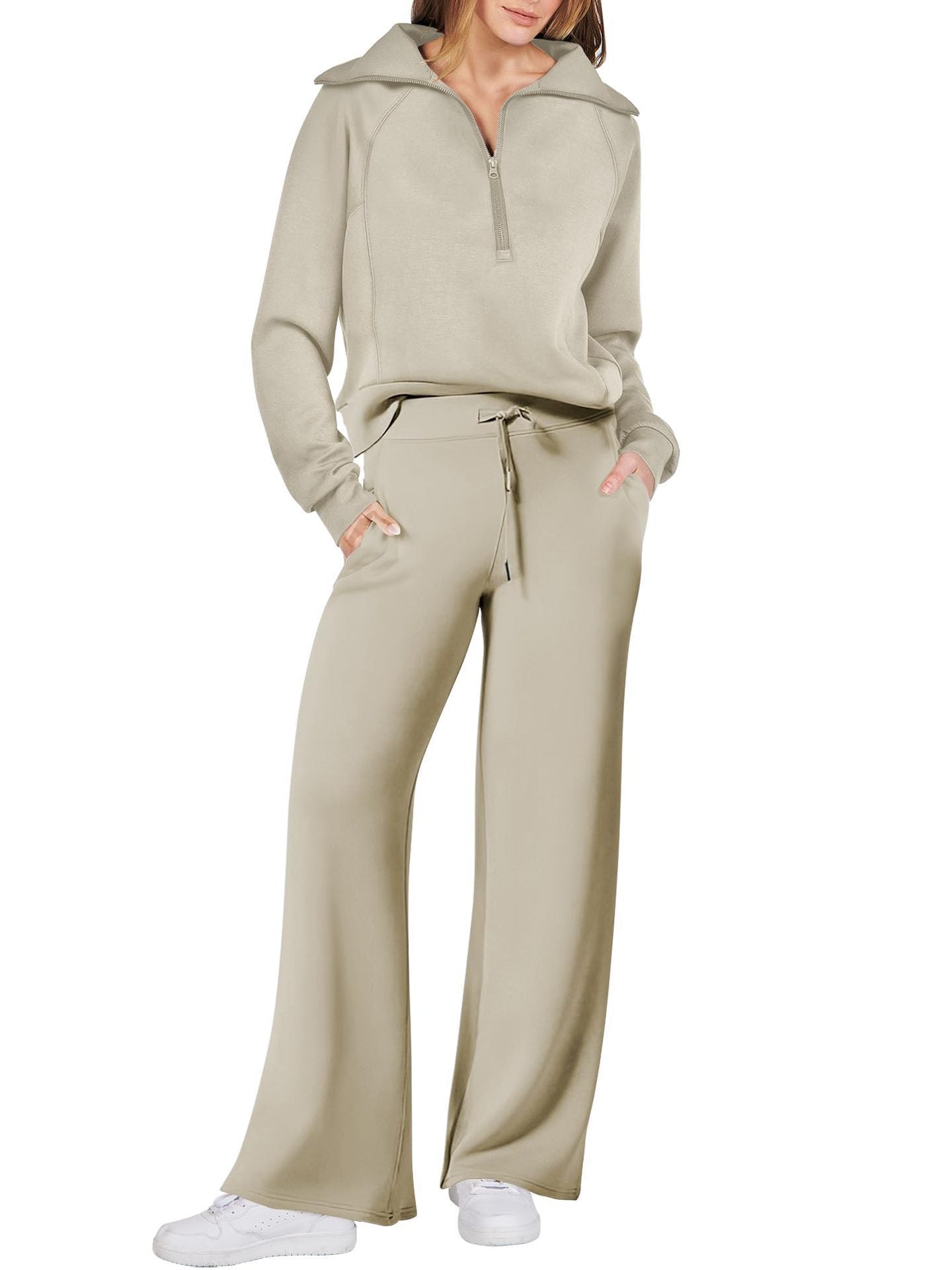 Women's leisure suit with high-quality zipper and comfortable fit Ivyshape
