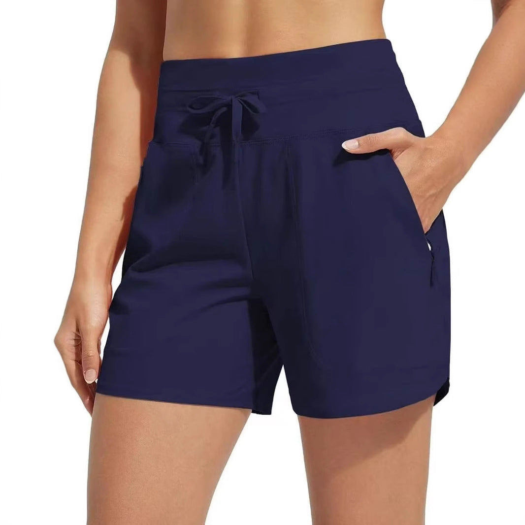 Women High-Performance Active Shorts with adjustable waistband Ivyshape