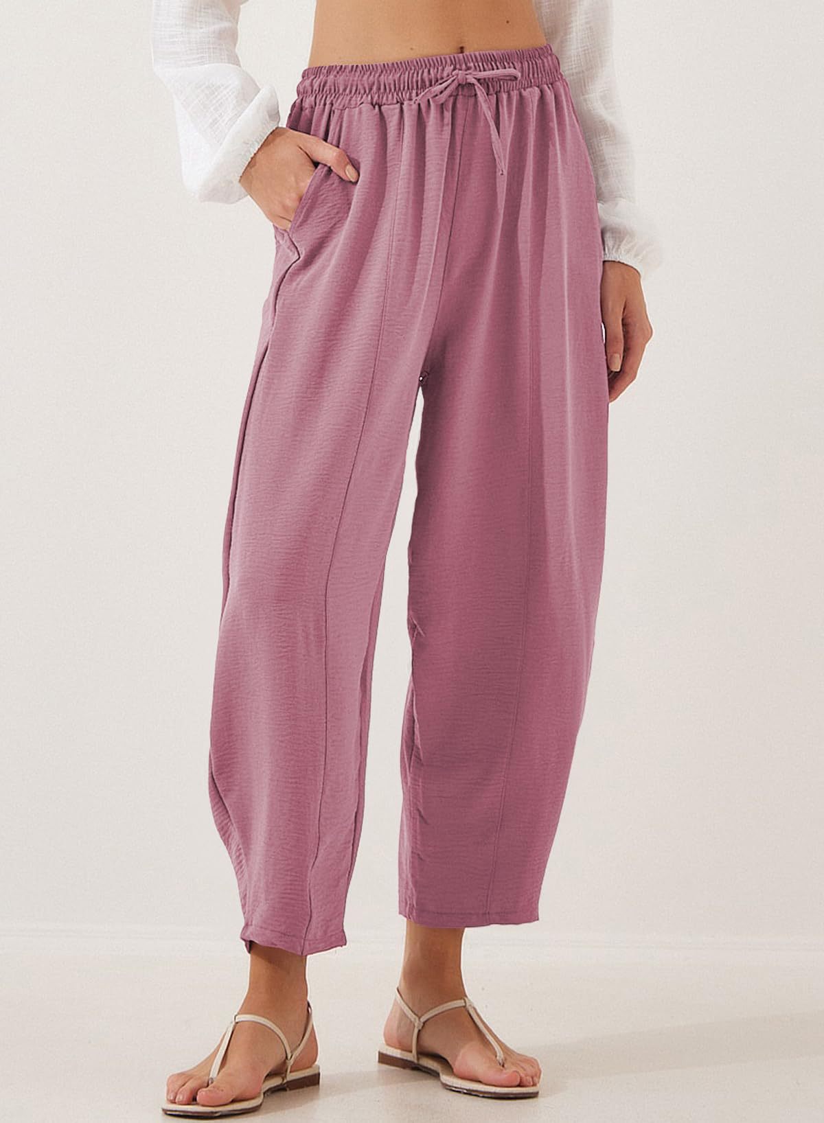 Women's Loose Fit Light Trousers Ivyshape