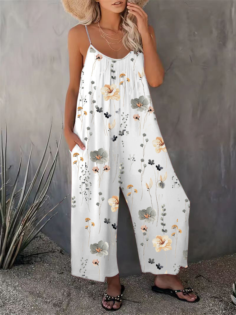 IvyShape | Hot-Selling Printed Sleeveless Jumpsuit