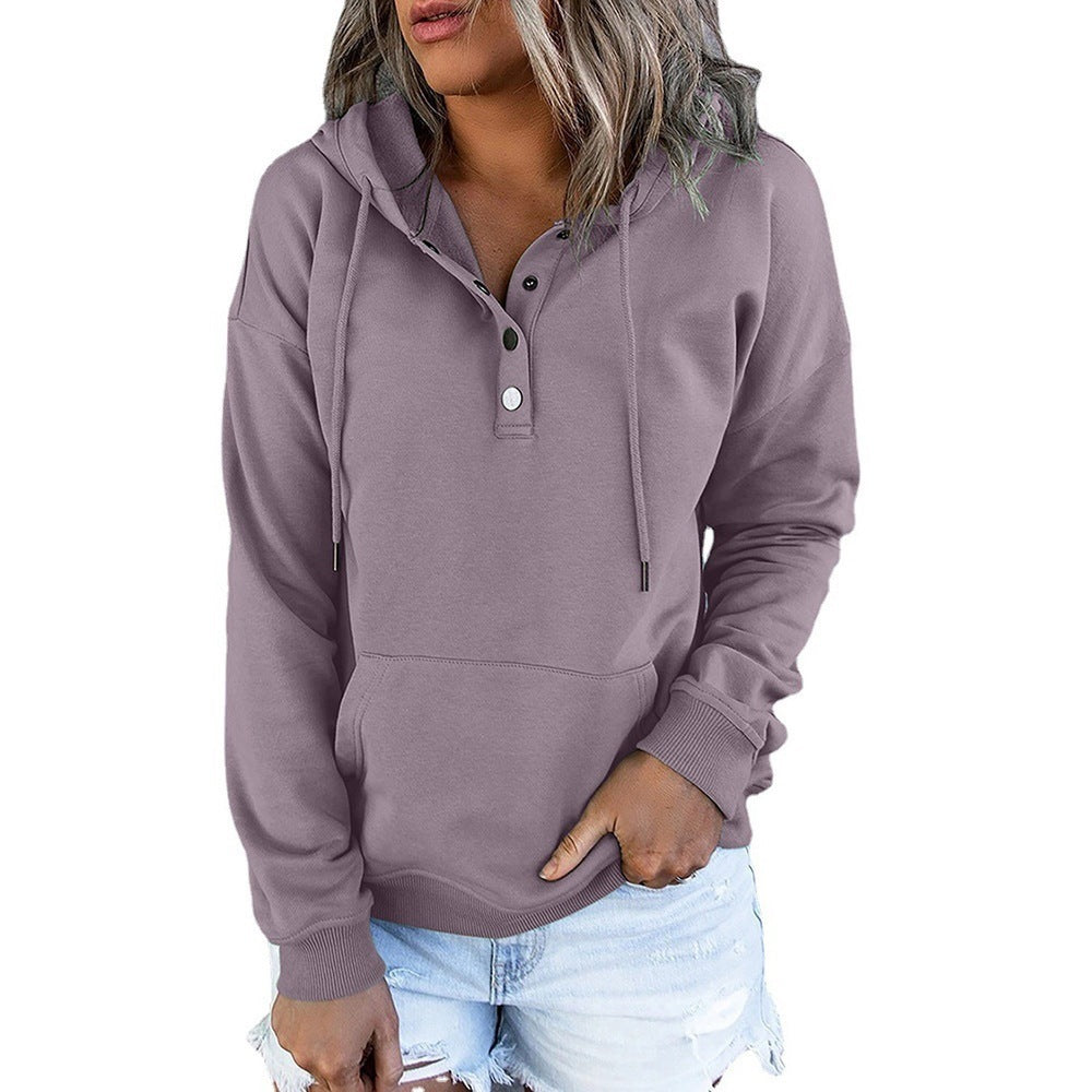 IvyShape | Casual Hooded Drawstring Pocket Sweatshirt