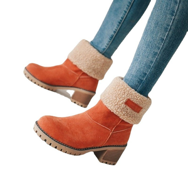 Ladies ankle boots with warm lining and non-slip sole Ivyshape