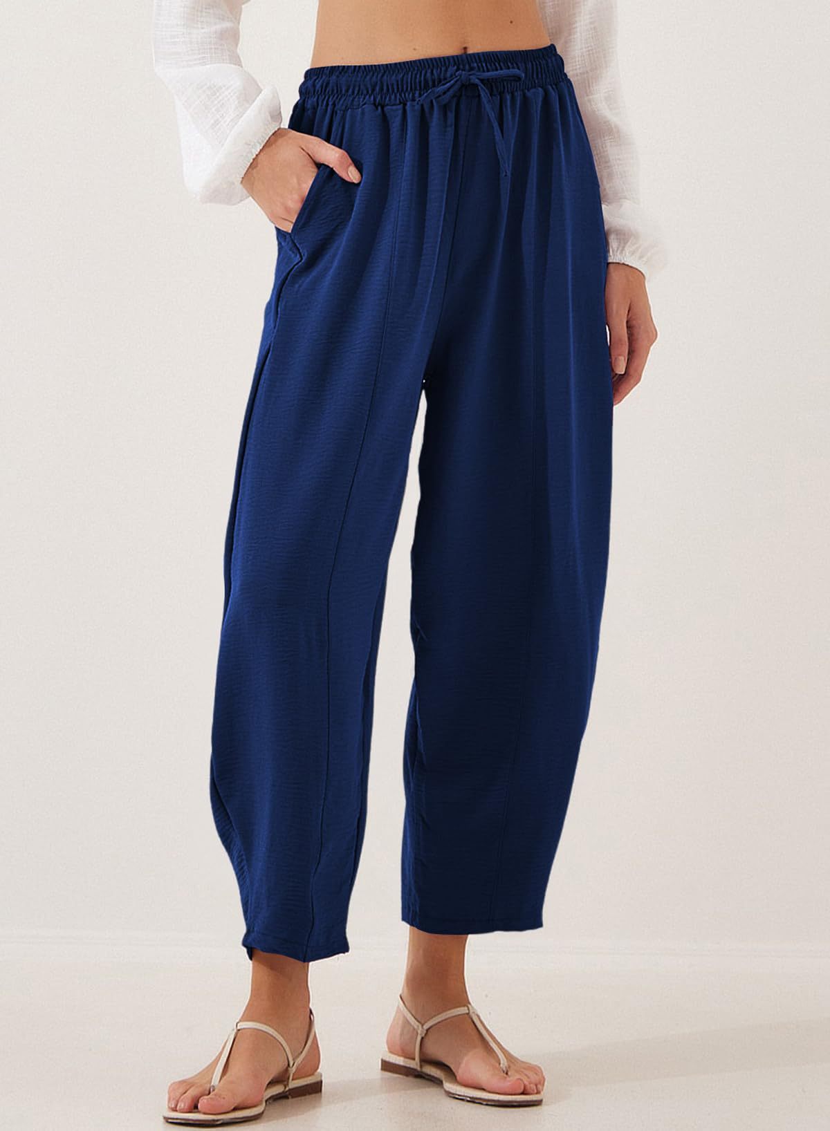 Women's Loose Fit Light Trousers Ivyshape