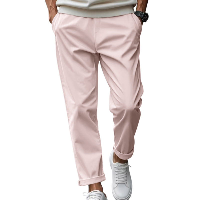 Men's elegant chinos with comfortable waistband and stylish cut Ivyshape