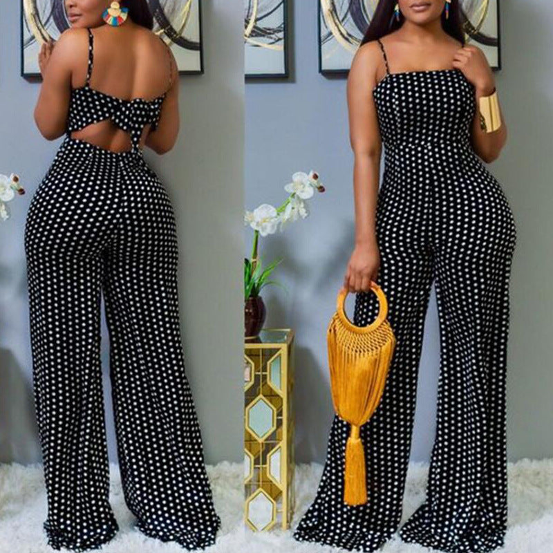 Women's Chic Polka Dot Jumpsuit Ivyshape