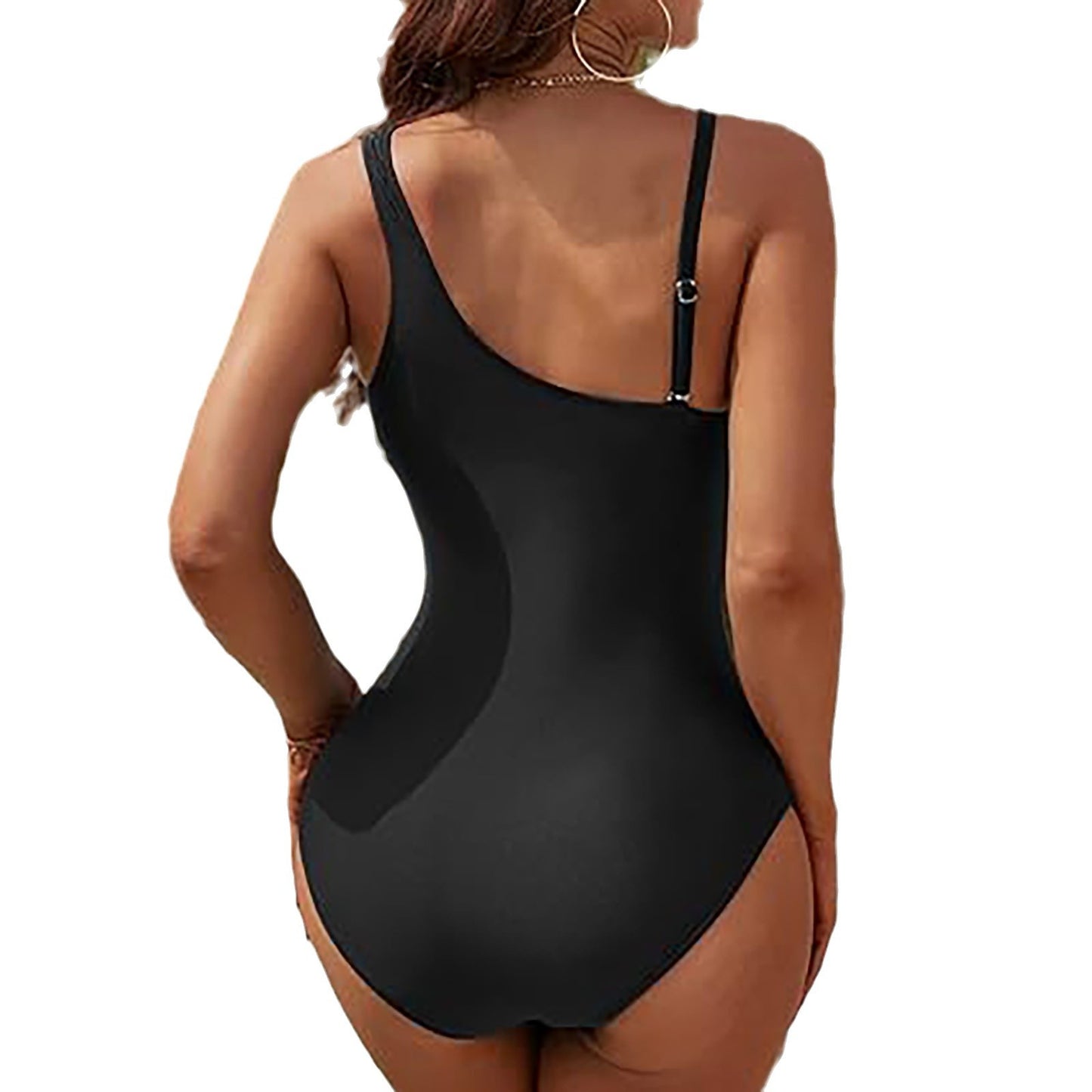 Women Figure-Hugging Jumpsuit with Asymmetric Neckline Ivyshape