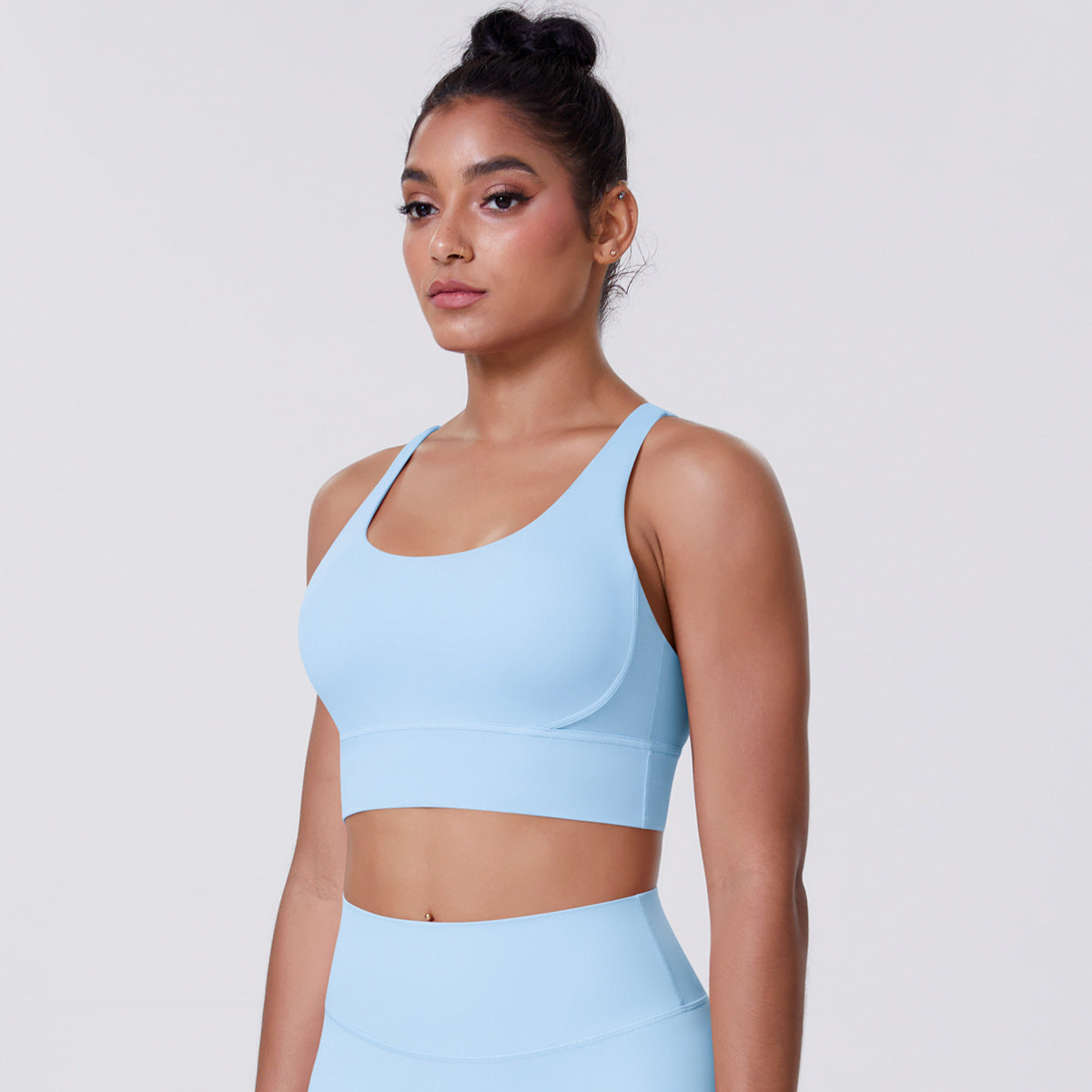 Ladies Sports Bra with Innovative Cross-Back Design and Breathable Properties Ivyshape