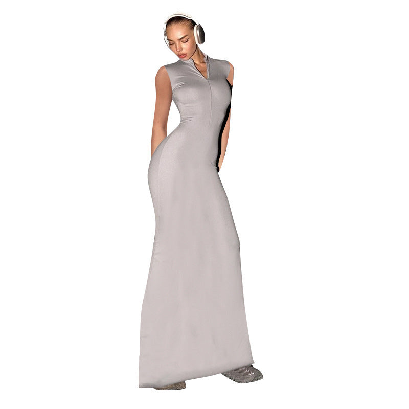 IvyShape | Simple Casual Slim Long Dress