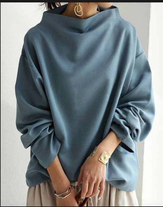 Women oversized pullover with special collar and casual cut Ivyshape