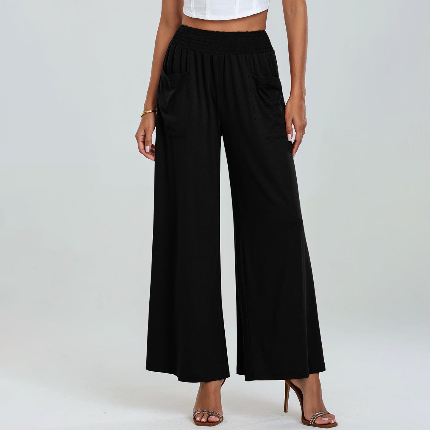 Women Wide-Leg Lounge Pants Ivyshape