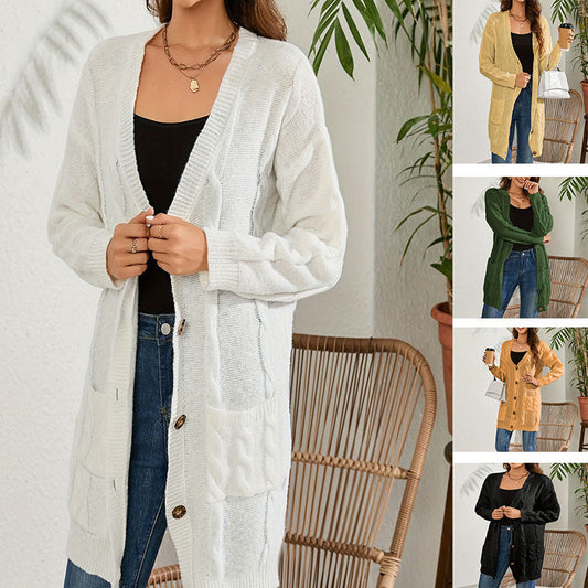 IvyShape | Casual Long Single-Breasted Cardigan Coat