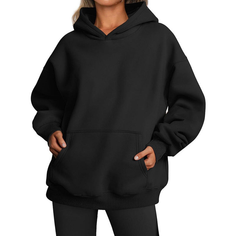 Women's Plus Size Hoodie with Practical Pockets and Casual Cut Ivyshape