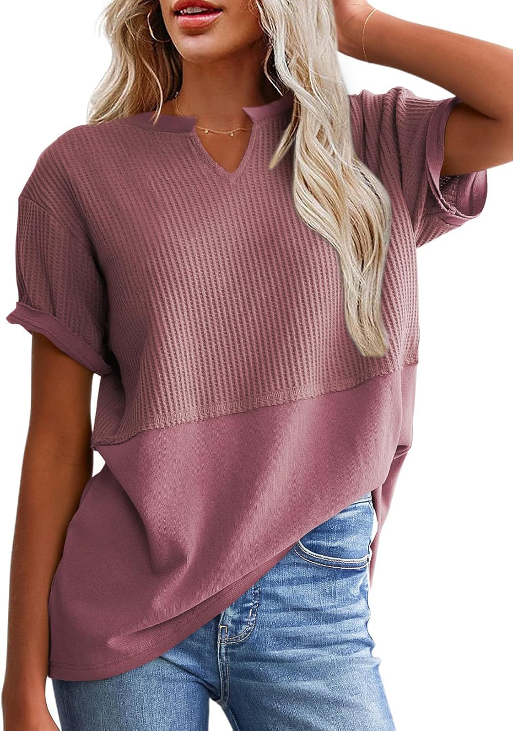 Ladies Leisure Waffle Knit Top Ivyshape
