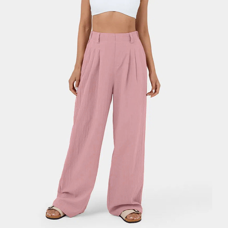 IvyShape | High Waist Wide Leg Casual Loose Long Pants